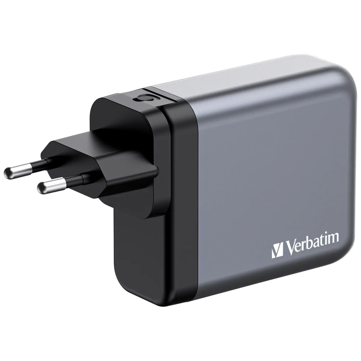 Ladeadapter Verbatim, Universal,GNC-140, GaN, 140W,grau,1x USB-A QC, 3x USB-C PD