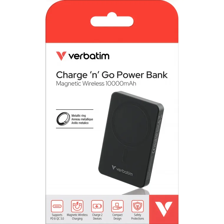 Akku Powerbank Verbatim, 10.000mAh, schwarz