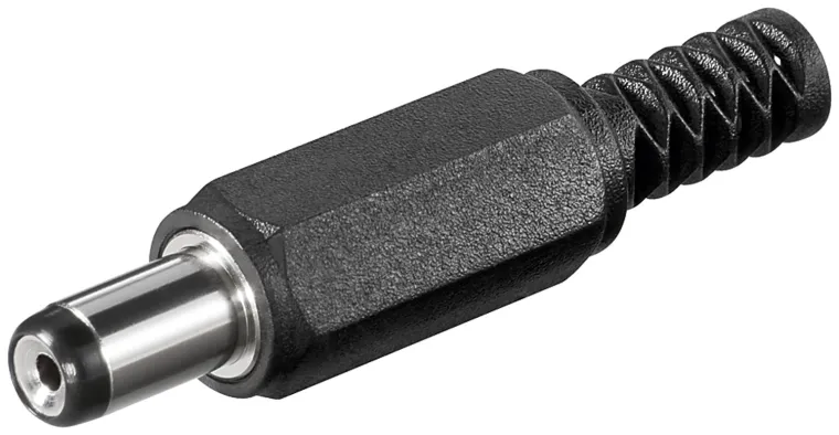 DC-Stecker mit Knickschutz