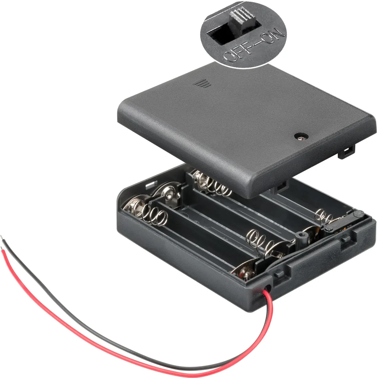 4x AA (Mignon) Batteriehalter