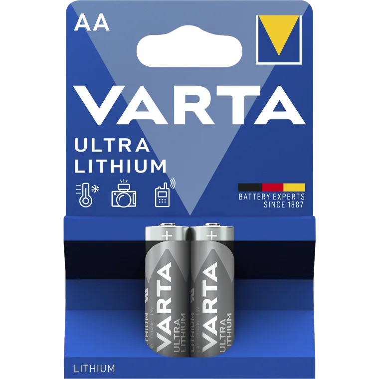 Mignon-Batterie VARTA "Professional", Lithium, Typ AA/FR06, 2er-Blister