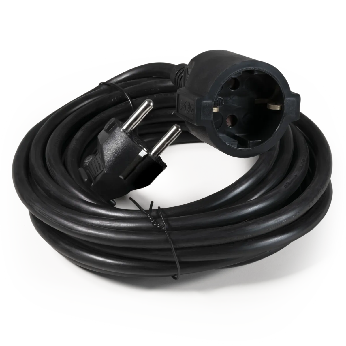 Netzkabel Schutzkontakt-Verlängerung McPower, 5m, 1,5mm², schwarz