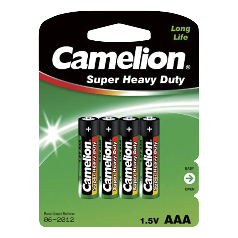 Micro-Batterie CAMELION Super Heavy Duty 1,5 V, Typ AAA, 4er-Blister