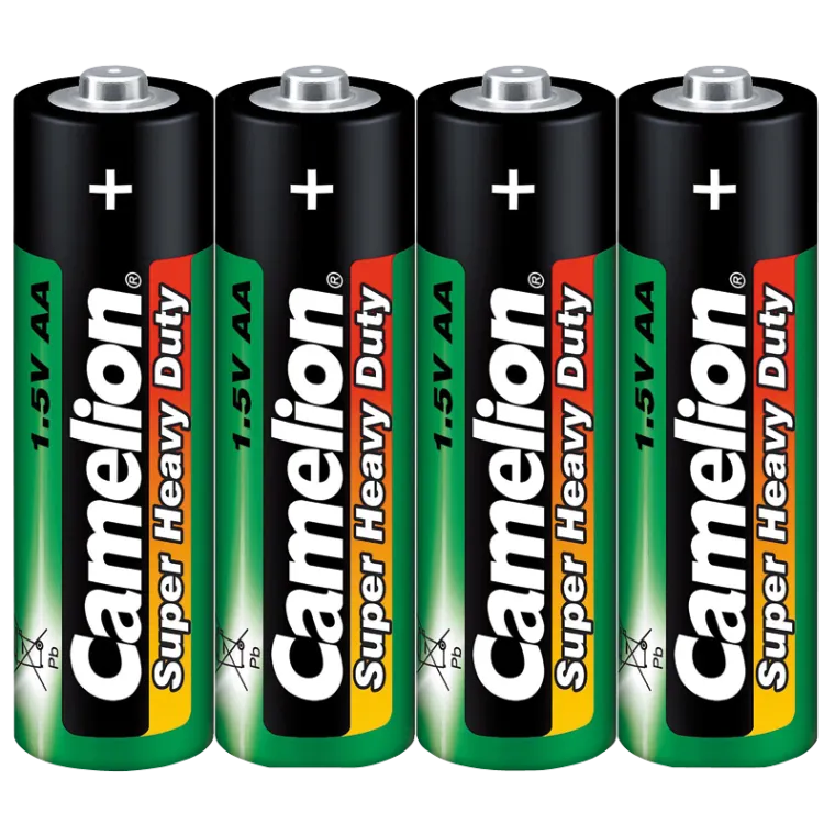 Mignon-Batterie CAMELION Super Heavy Duty, 1,5 V, Typ AA/R6, 4er-Pack