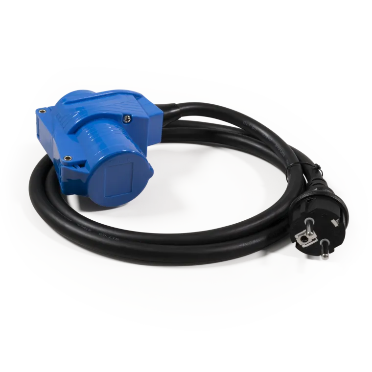 CEE-Adapter auf Schutzkontakt-Stecker McPower, 1,5m H07RNG 3G2,5, 230V, IP44