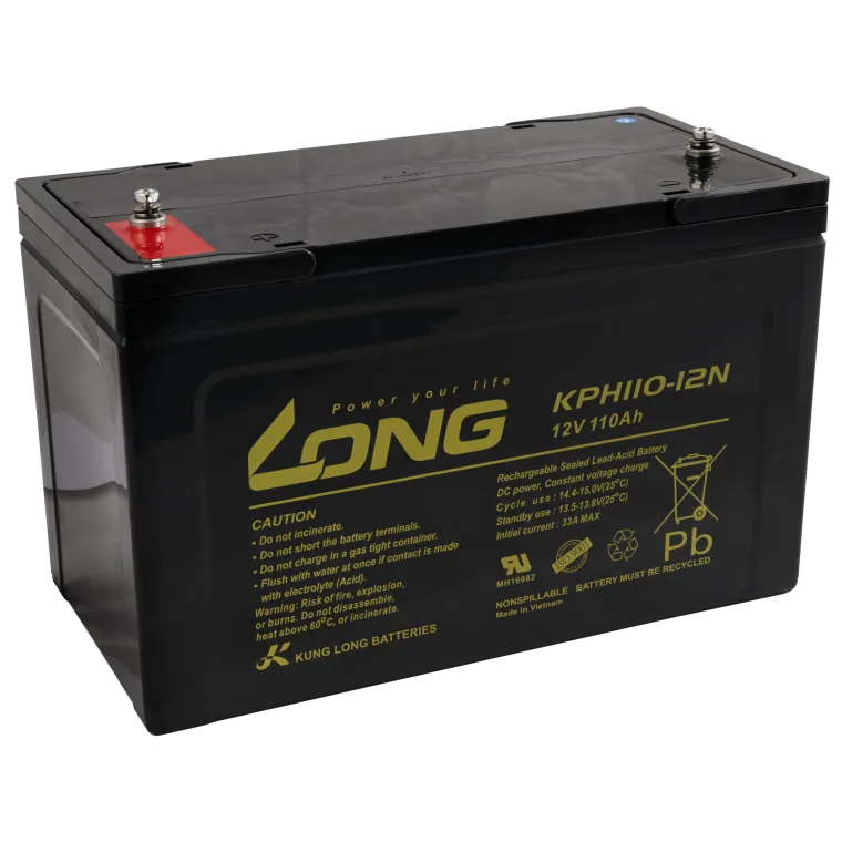 Bleiakku KUNG LONG "KPH110-12N", 12V/110 Ah, 338x227x170 mm, 32,5 kg