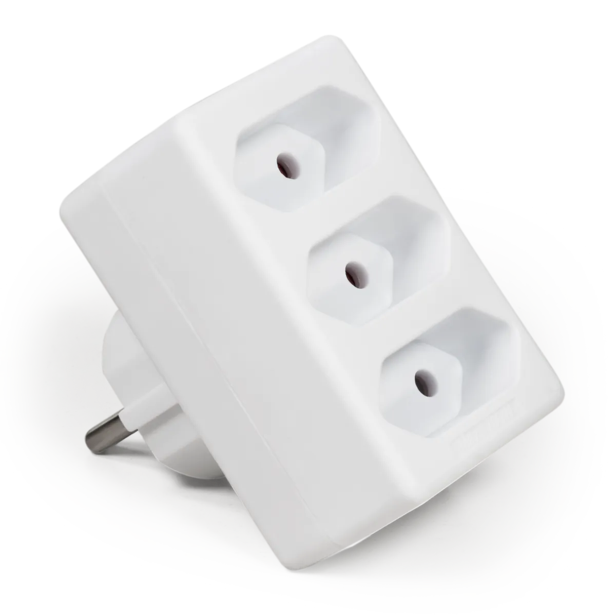 Steckdosenadapter McPower, 3x Euro, weiß