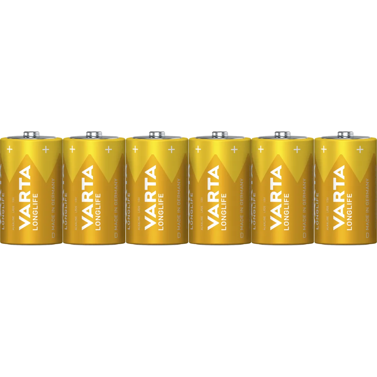 Mono-Batterie VARTA "Longlife", Alkaline, Typ D, LR20, 1,5V, 6er Pack