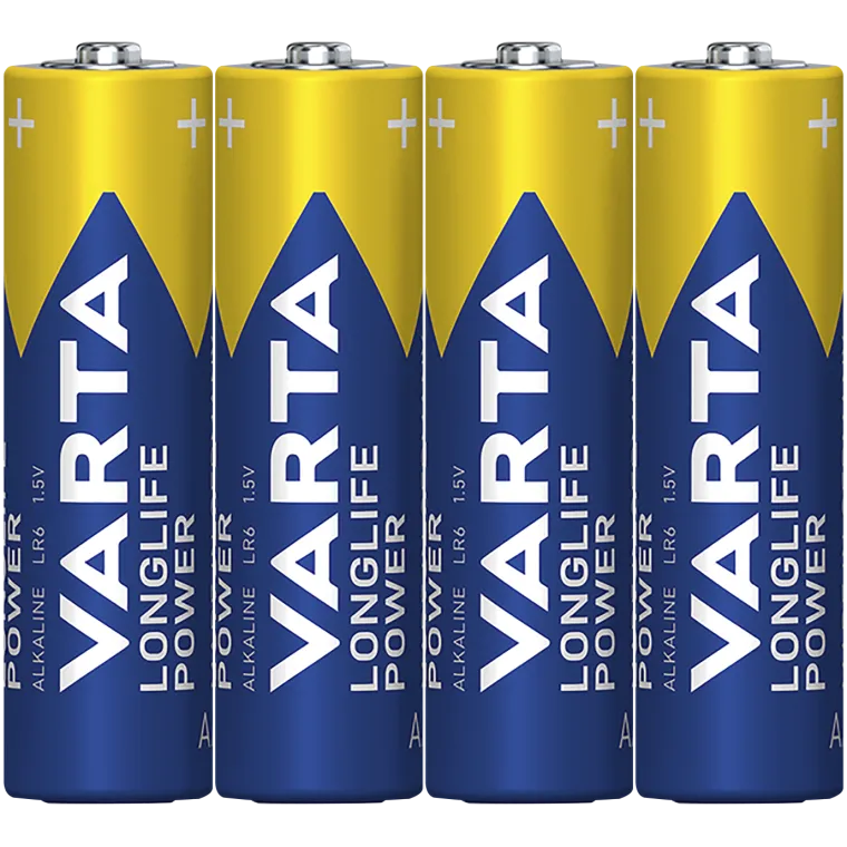 Mignon-Batterie VARTA "Longlife Power" Alkaline, Typ AA, LR06, 1,5V, 4er Pack
