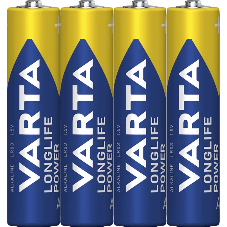 Micro-Batterie VARTA "Longlife Power" Alkaline, Typ AAA, LR03, 1,5V, 4er Pack