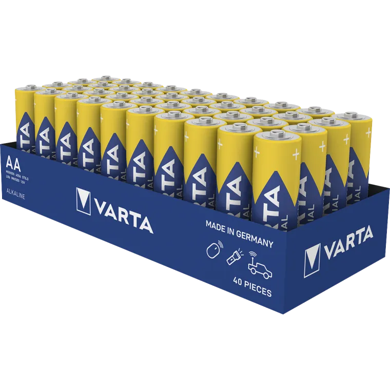 Mignon-Batterie VARTA "Industrial Pro" Alkaline, Typ AA, LR06, 1,5V, 40-Pack