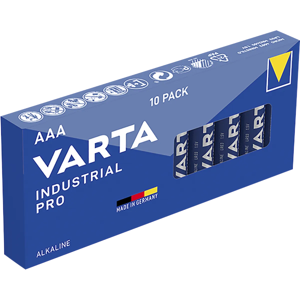 Micro-Batterie VARTA "Industrial Pro" Alkaline, Typ AAA, LR03, 1,5V, 10-Pack