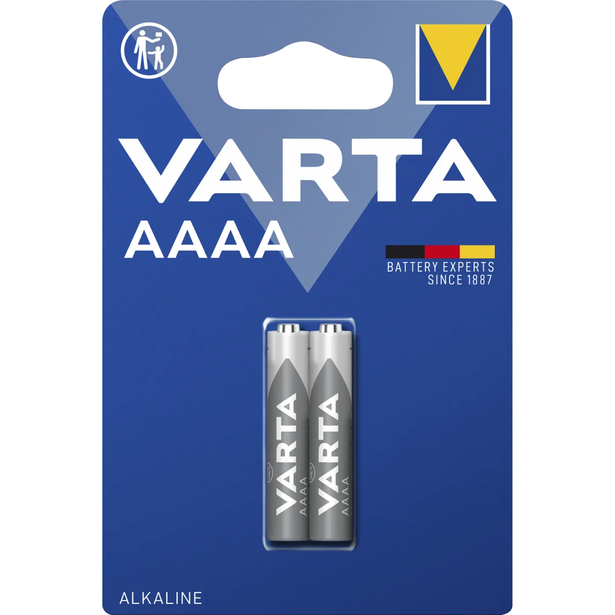 Mini-Batterie VARTA "Electronics" Alkaline, Typ AAAA, LR8D425, 1,5V, 2er-Pack