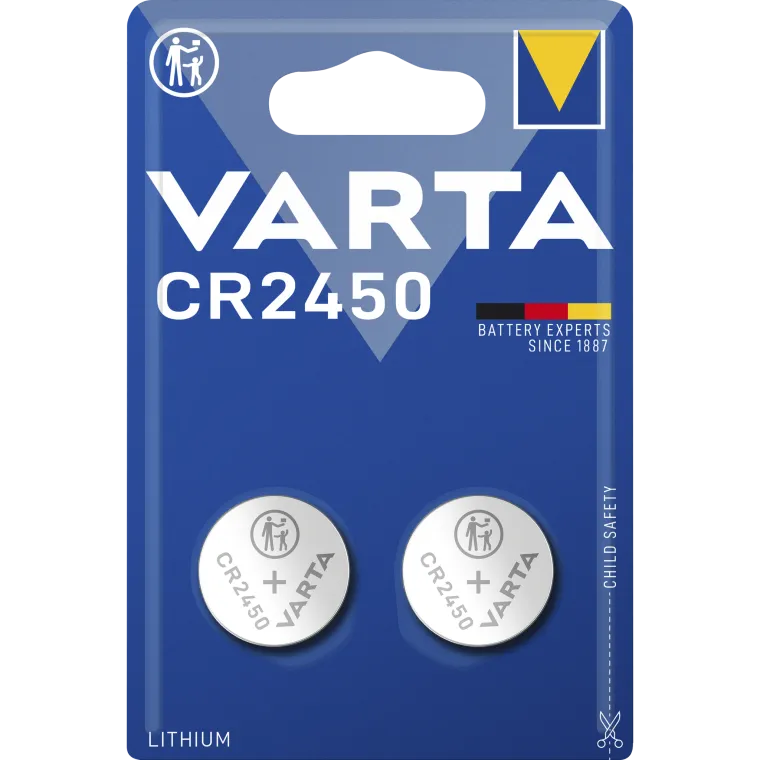 Lithium-Knopfzelle VARTA "Electronics" CR2450, 3V, 2er-Pack