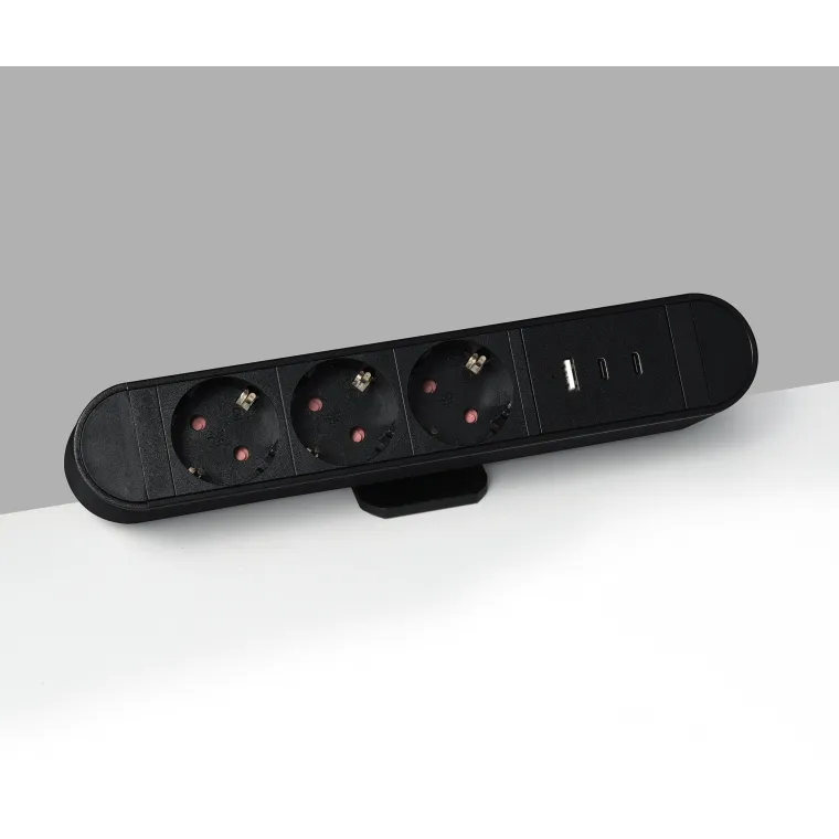 Tischsteckdose McPower "SK-03AC" 3x Steckdose, 2x USB-C PD30W, 1x USB-A