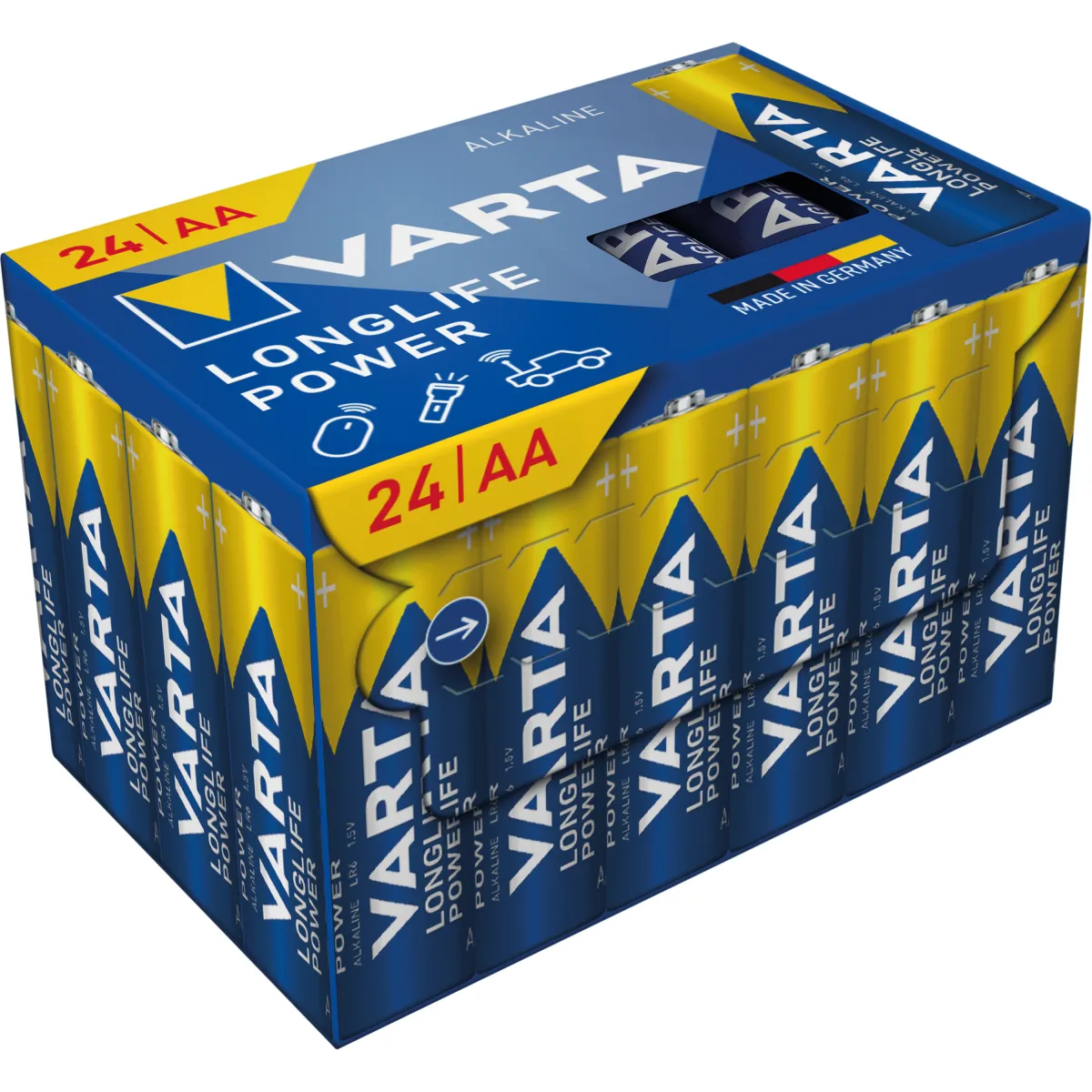 Mignon-Batterie VARTA "Longlife Power", 1,5V, Typ AA/LR6, 24er-Pack