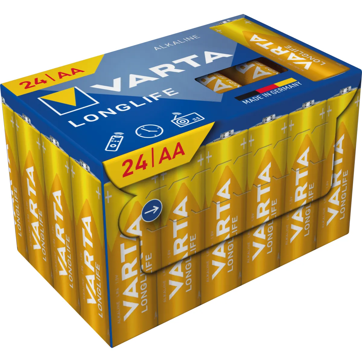 Mignon-Batterie VARTA "Longlife", Alkaline, TypAA/LR6, 1,5V, 24er-Pack