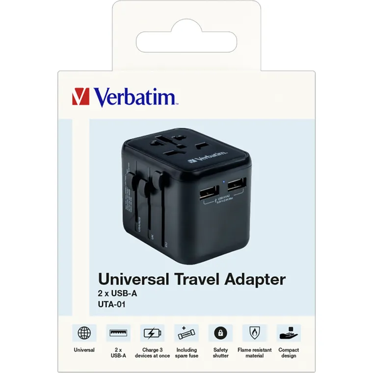 Ladeadapter Verbatim, Universal Travel, UTA-01, 12W
