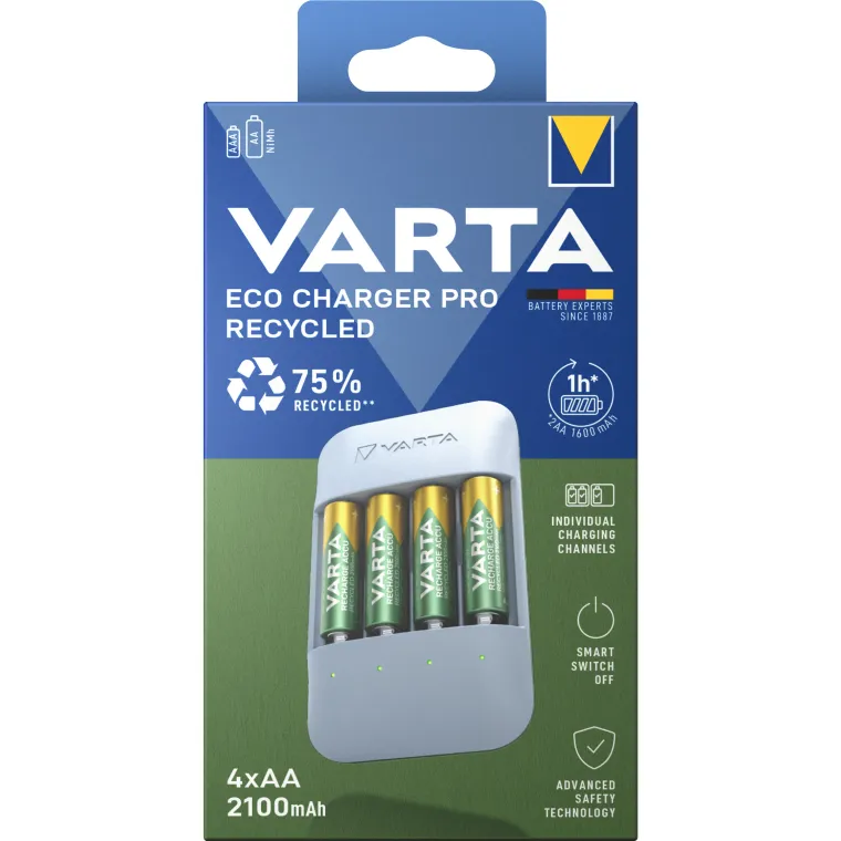 Universal Batterie-Ladegerät VARTA, Eco Charger Pro, 4x Mignon (AA)