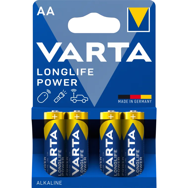 Mignon-Batterie VARTA "Longlife Power" 1,5 V, Typ AA, 4er-Blister