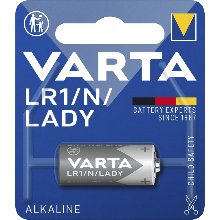 Lady-Batterie VARTA "Electronics" 1,5 V, Typ LR1, 1er-Blister