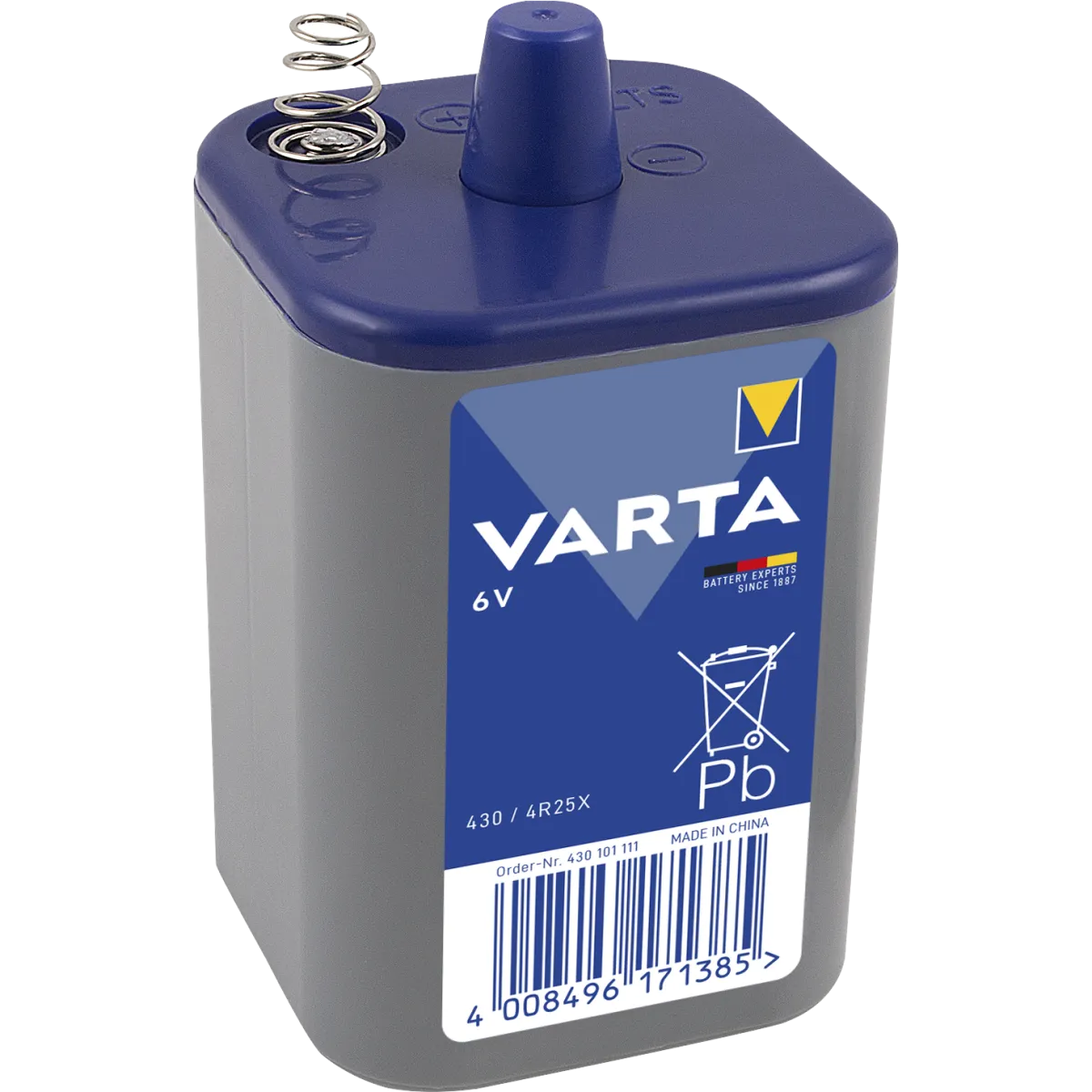 Blockbatterie VARTA, Zink Kohle, 430, 6V, 7500 mAh