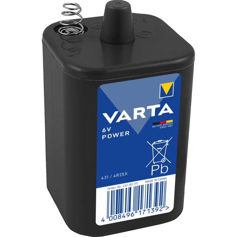 Blockbatterie VARTA, Zink-Kohle, 431, 6V, 8500 mAh, 1er-Blister