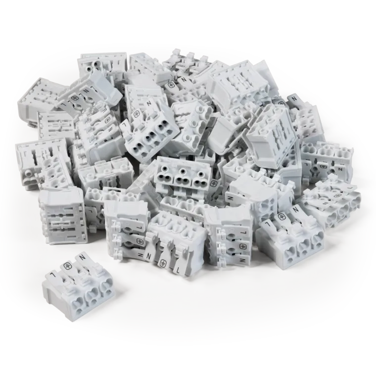 Lüsterklemme McPower mit Betätigungshebel, 0,5-2,5mm², max. 16A, 50er-Pack