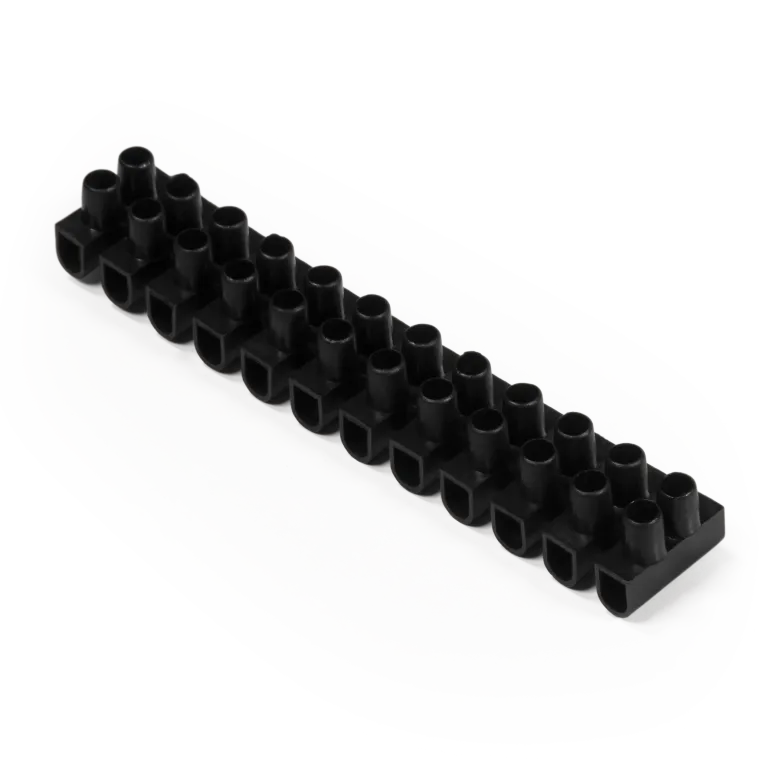 Lüsterklemme McPower, 12 Klemmen, 2,5mm², 3A, schwarz
