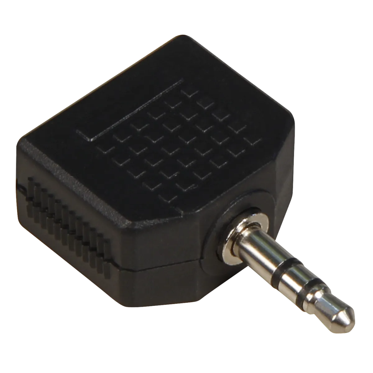 Klinke-Adapter, stereo 2x 3,5mm Kupplung auf 3,5mm Stecker