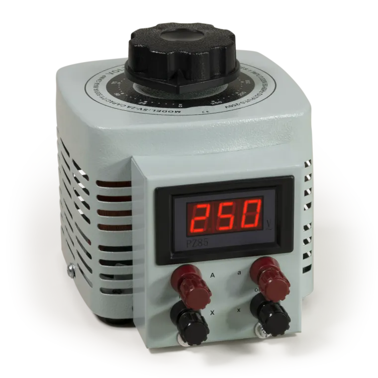 Ringkern-Stelltrafo McPower "V-2000 LED", 0-250 V, 2 A, 500 W, NICHT galvanisch getrennt