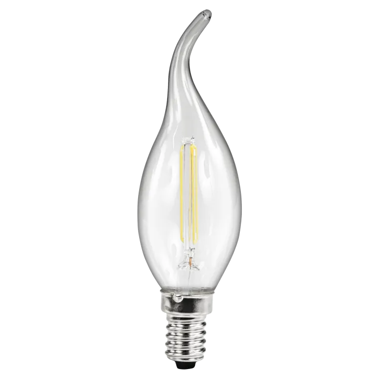 LED Filament Kerzenlampe Windstoß McShine, E14, 4W, 490lm, warmweiß, klar