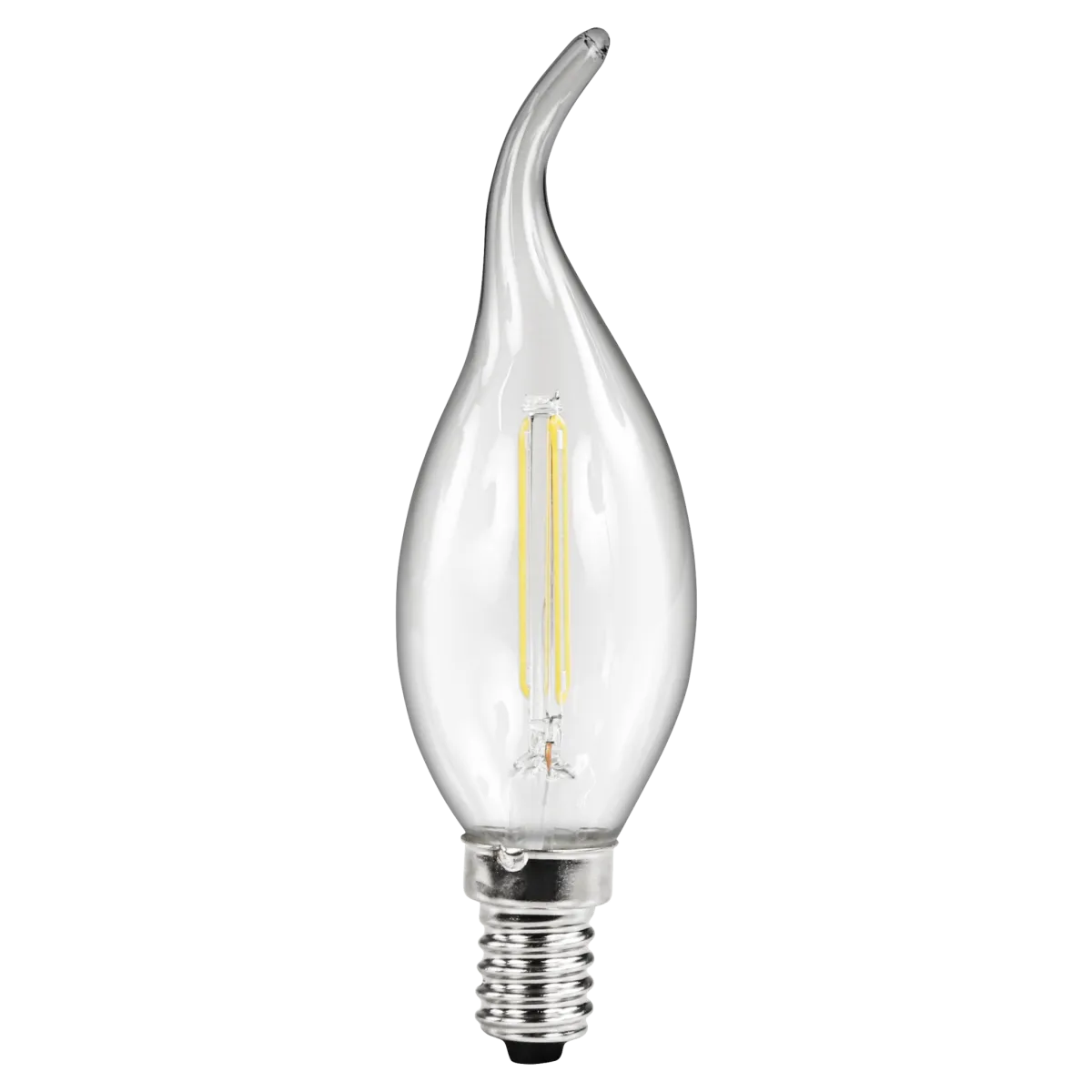 LED Filament Kerzenlampe Windstoß McShine, E14, 4W, 490lm, warmweiß, klar