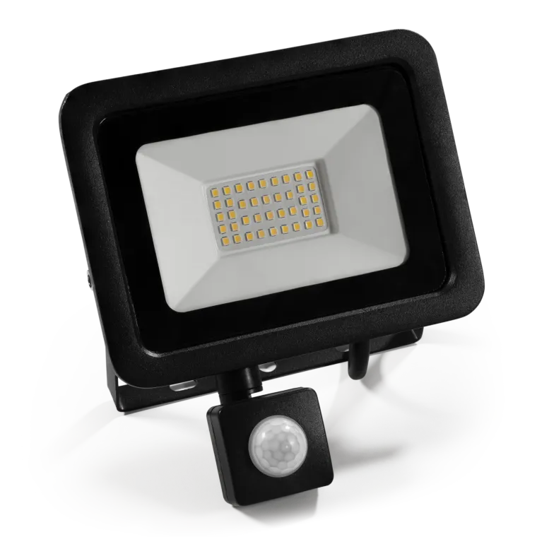LED-Außenstrahler McShine "Slim" 30W, 2250lm, IP66, 4000K, Bewegungsmelder