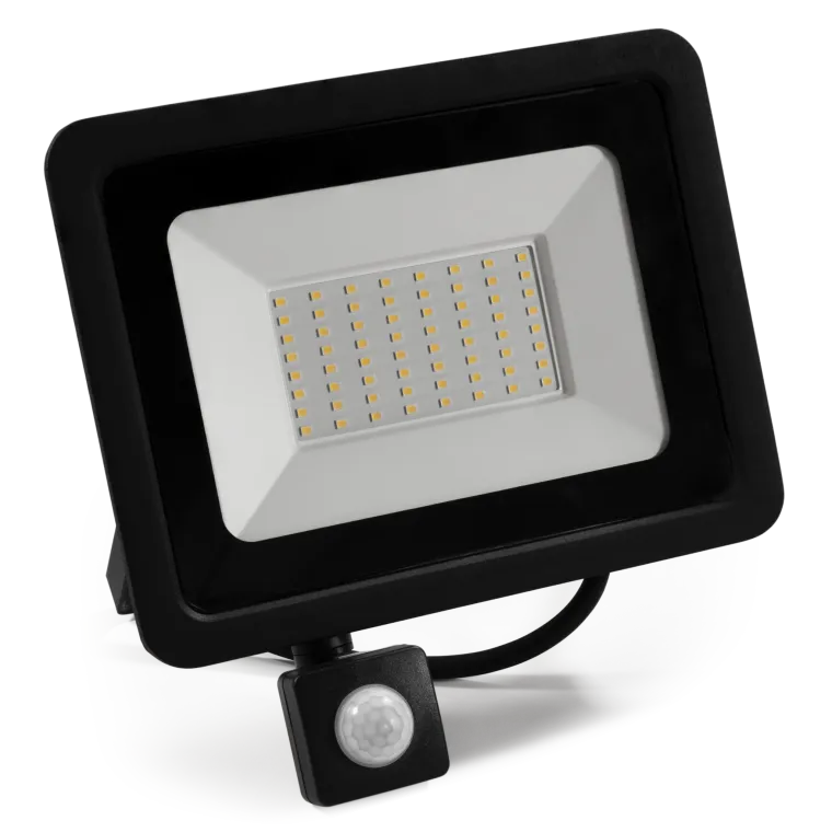 LED-Außenstrahler McShine "Slim" 50W, 4250lm, IP66, 4000K, Bewegungsmelder
