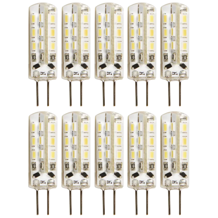 LED-Stiftsockellampe McShine "Silicia", G4, 1,5W, 120lm, warmweiß, 10er-Pack