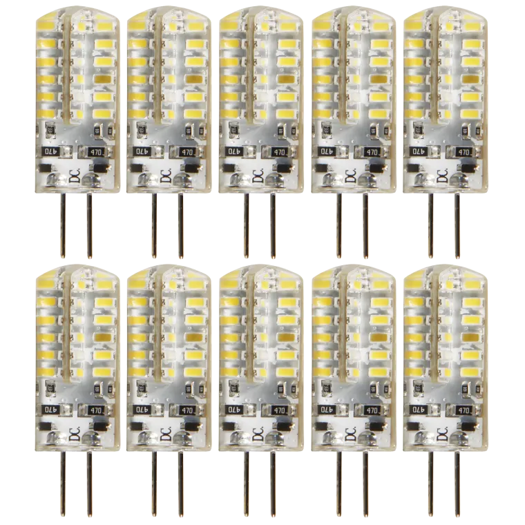 LED-Stiftsockellampe McShine "Silicia", G4, 2W, 160lm, warmweiß, 10er-Pack
