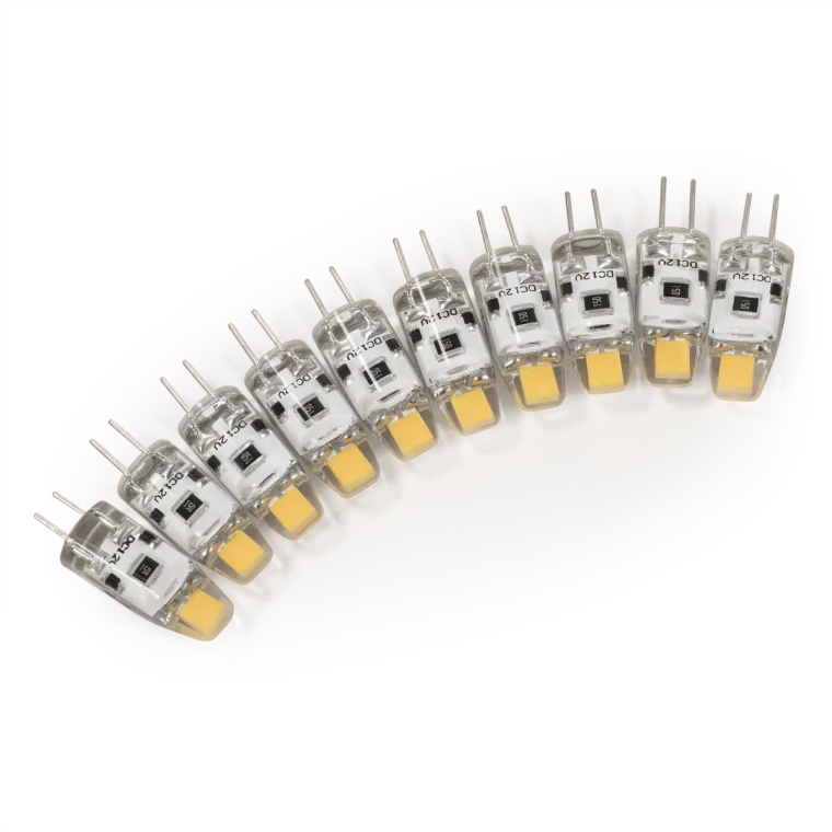 LED-Stiftsockellampe McShine "Silicia COB", G4, 1W, 110lm, warmweiß, 10er-Pack