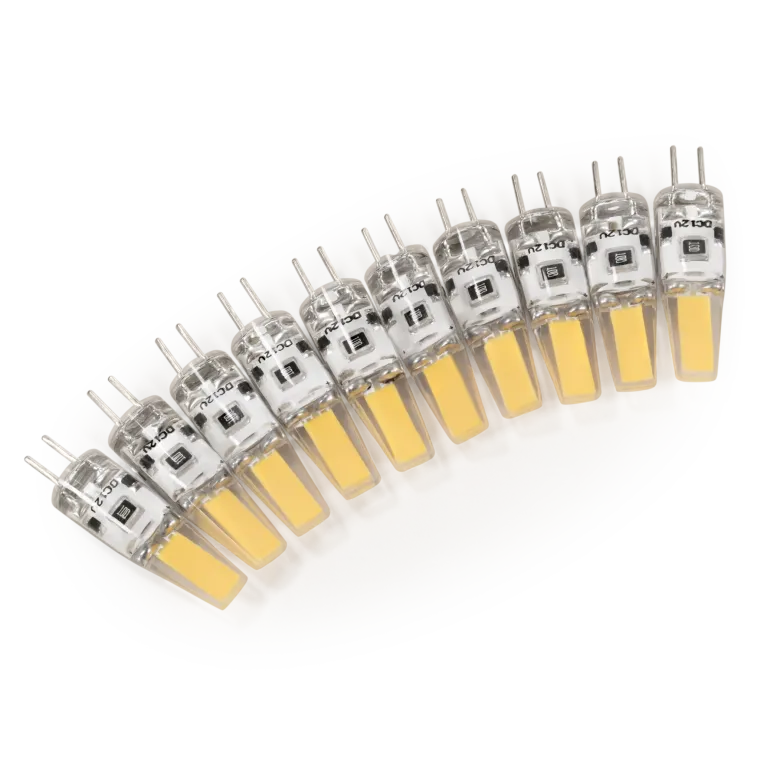 LED-Stiftsockellampe McShine "Silicia COB", G4, 1,5W, 200lm, warmweiß, 10er-Pack