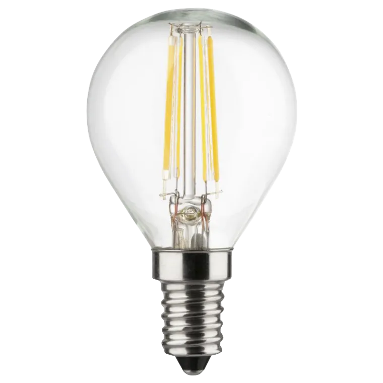 LED Filament Tropfenlampe, E14, 4W, 470lm, 2700K, warmweiß, 3er Set