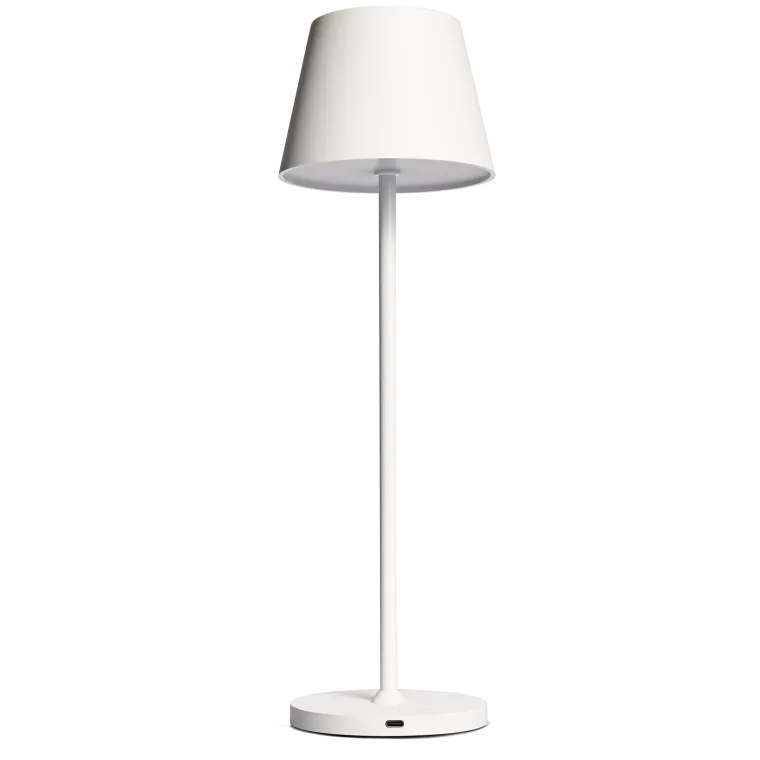 LED-Tischleuchte ROLF KERN „Club“ 38cm, weiß, Akku, dimmbar