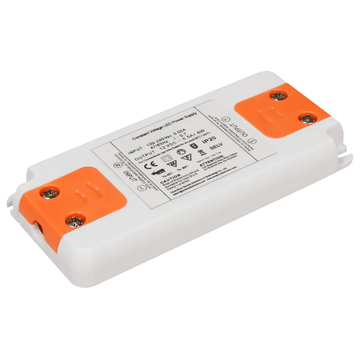 LED-Trafo McShine "Slim" elektronisch, 1-6W, 230V auf 12V, 99x46x12mm