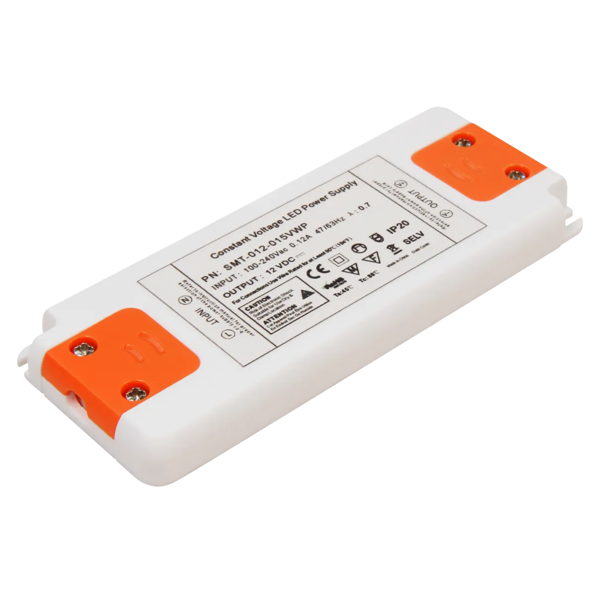 LED-Trafo McShine "Slim" elektronisch, 1-20W, 230V auf 12V, 128x50x12mm