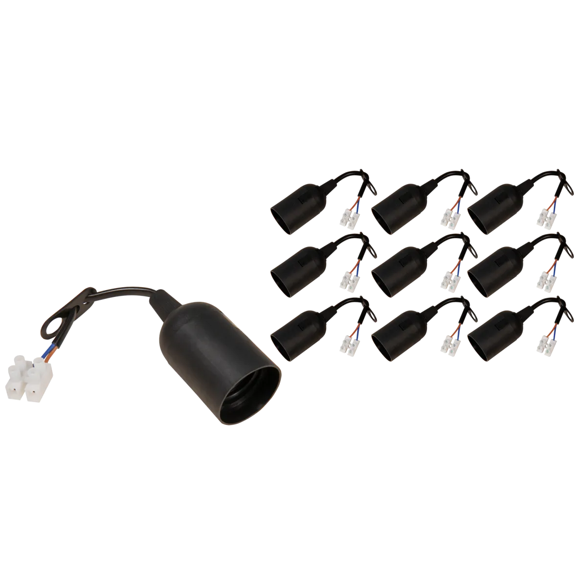 Renovierfassung McShine E27, mit 11cm Kabel und Aufhänger, 10er-Pack