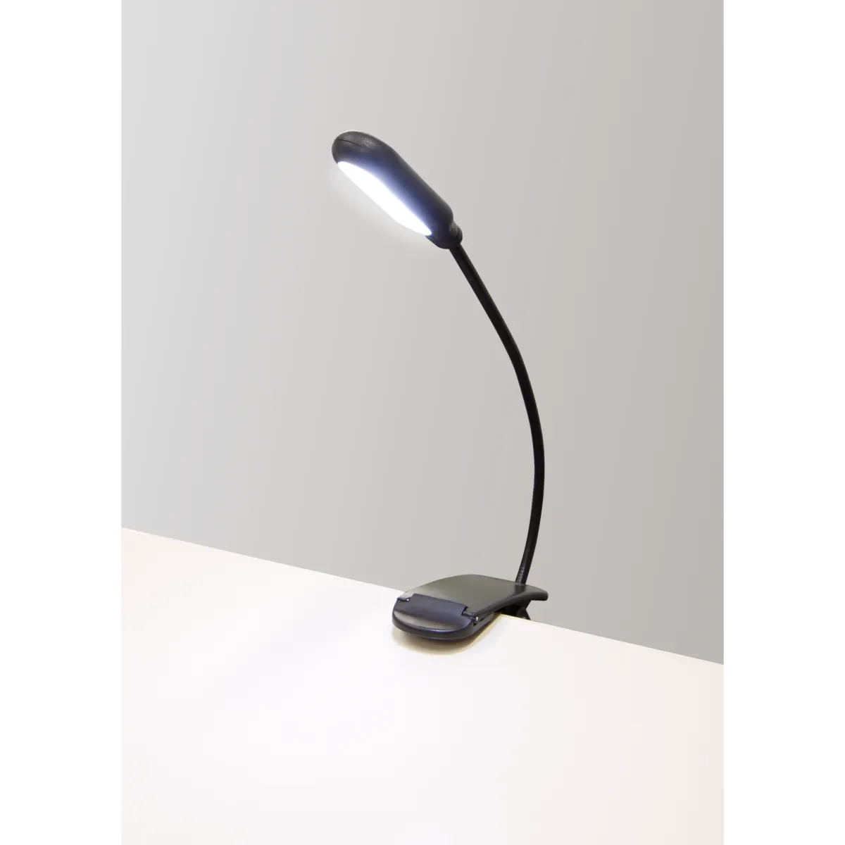 LED-Klemmleuchte / Leseleuchte McShine, 5 LEDs, mit Akku, Metall/Kunststoff