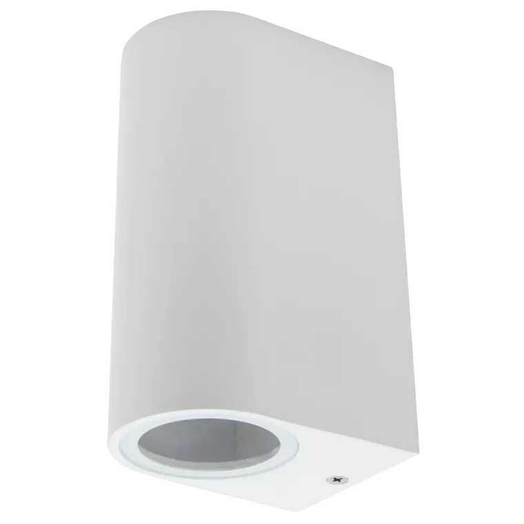 Wandleuchte McShine "Oval-W" weiß, IP44, 2x GU10, Aluminium Gehäuse