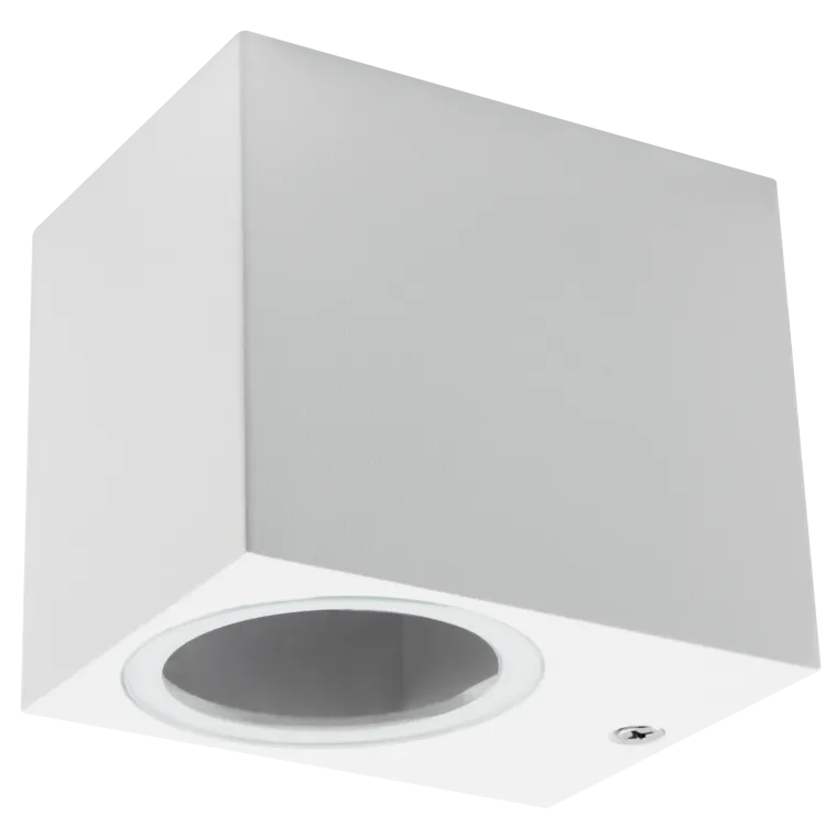 Wandleuchte McShine "Square-W" weiß, IP44, 1x GU10, Aluminium Gehäuse