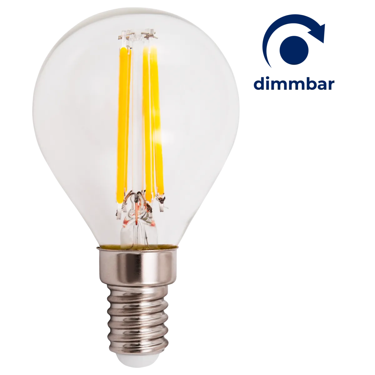 LED Filament Tropfenlampe McShine "Filed" E14, 6W, 600lm, warmweiß, dimmbar