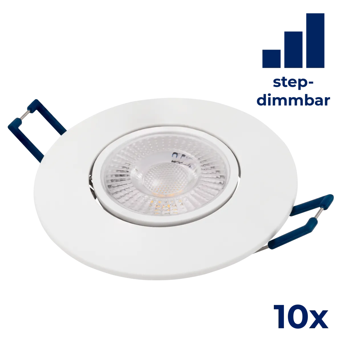 LED-Einbauleuchte McShine "EL-313D" 4,5W, 450lm, 3000K, step-dimmbar, 10er-Pack