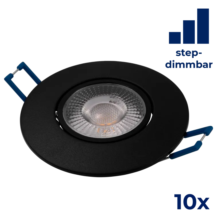 LED-Einbauleuchte McShine "EL-313D" 4,5W, 450lm, 3000K, step-dimmbar, 10er-Pack